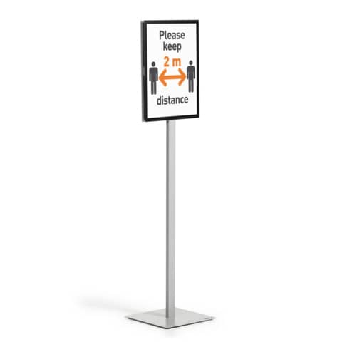 Espositore da pavimento INFO STAND BASIC antracite Durable A3 5013-57